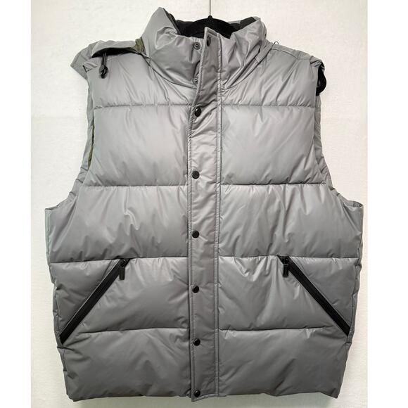 Hunter Chiswell Hooded Insulated Puffer Vest, Gray, XL, NEW! - Picture 1 of 8